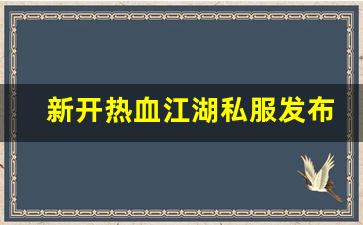 最新热血江湖私服：新开热血江湖私服发布网(热血江湖今日新开sf发布网) (2)